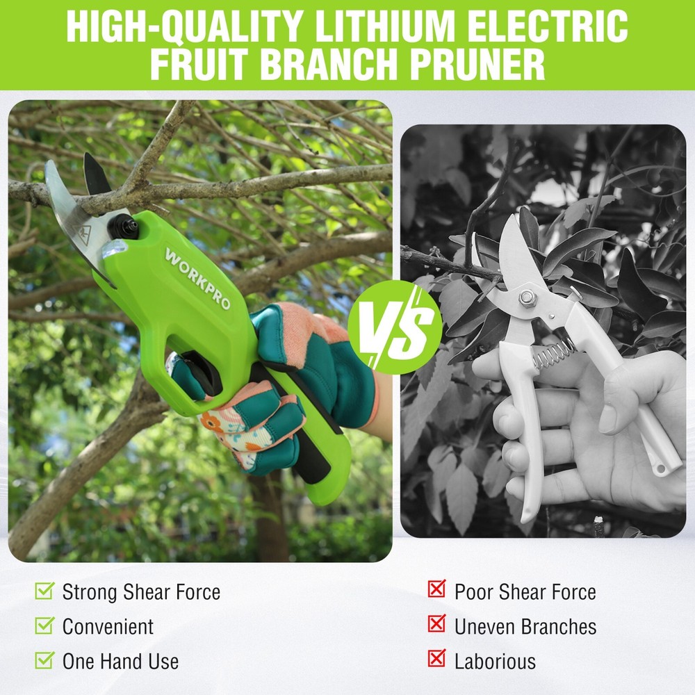 7.2V Battery Powered Electric Garden Scissors Pruning Shear Cordless Tree Pruner