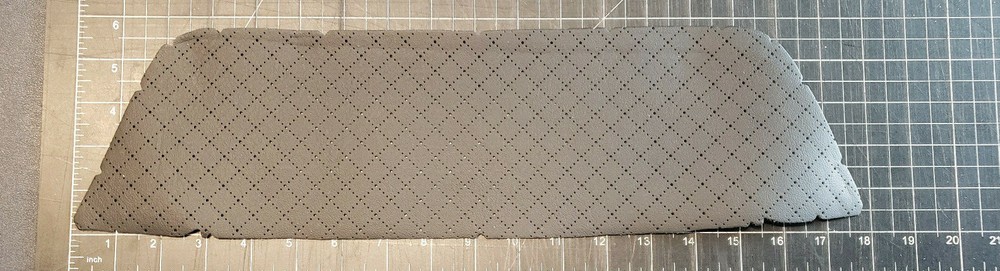 BLACK PERFORATED REMNANT LEATHER 3 PIECES