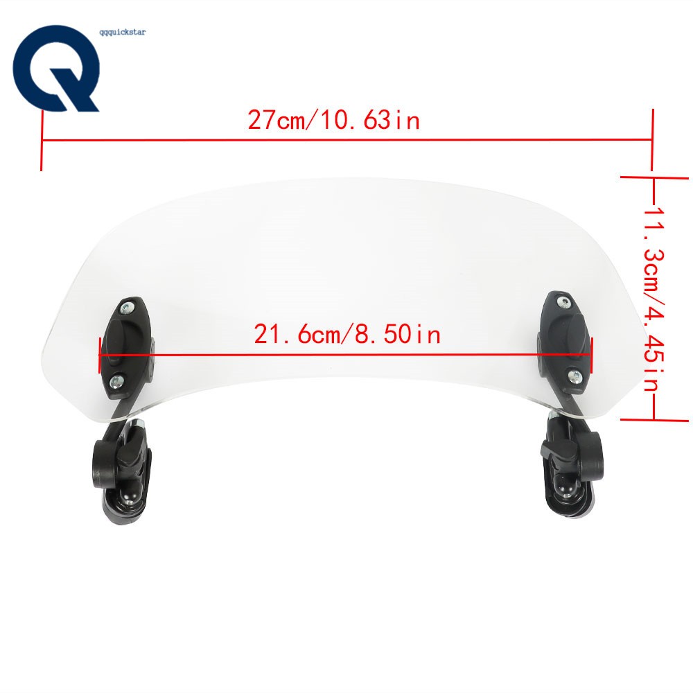 Universal Motorcycle Windshield Extension Adjustable Clip-on Windscreen Extender