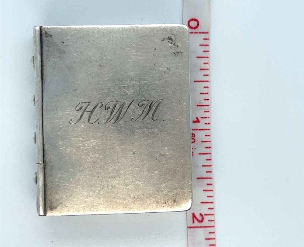 Tiffany & Co. Hinged Book Sterling Silver Pill Box