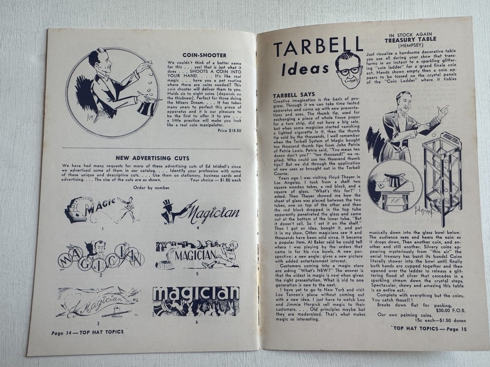 Vintage Top Hat Topics Magic Trick Catalog Vol 3 # 8