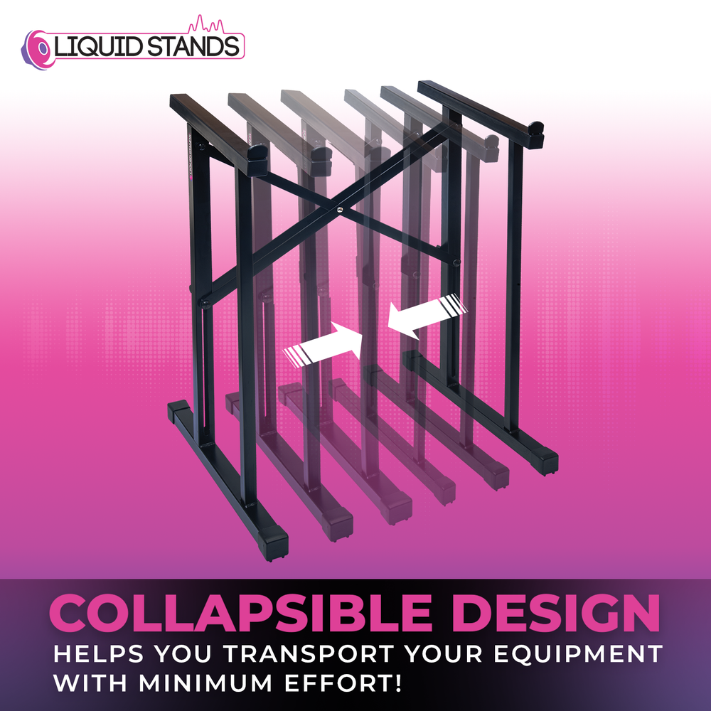Liquid Stands Portable Studio Audio Mixer Stand - Angled, Foldable & Adjustable
