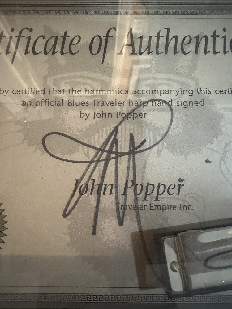 John Popper Signed harmonica