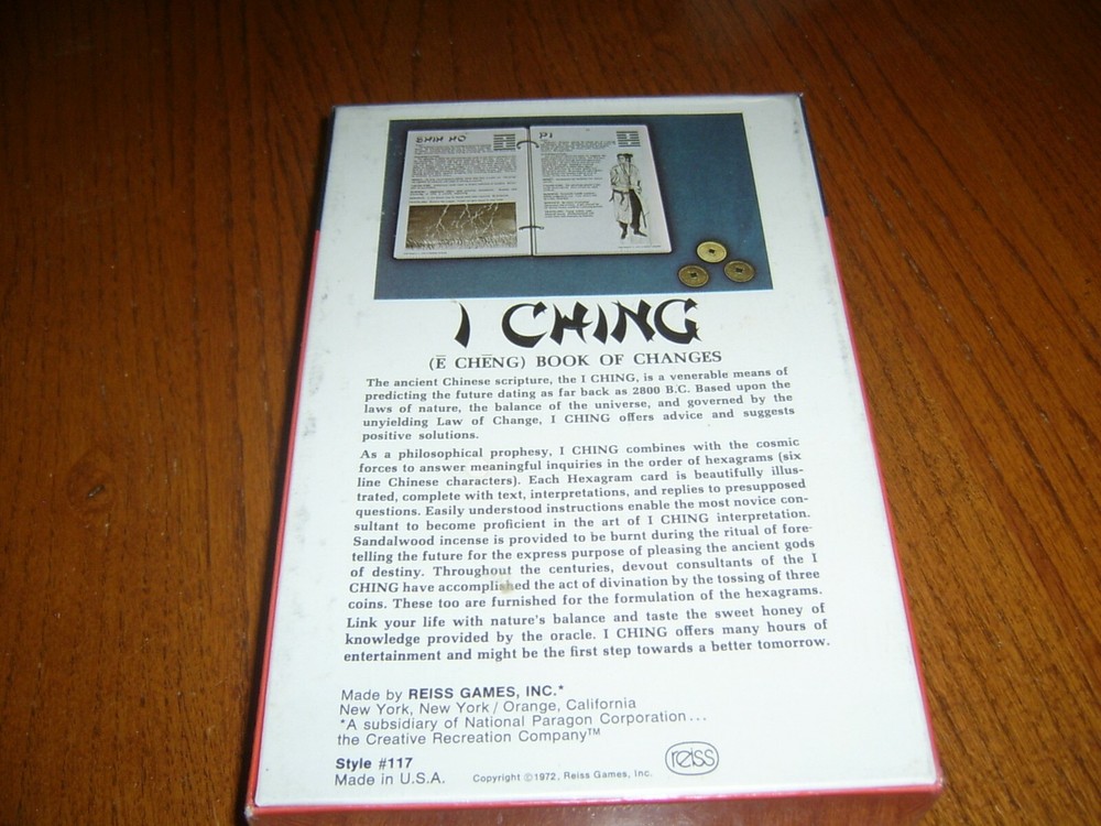 I Ching, A Philosophical Prophecy, 1972