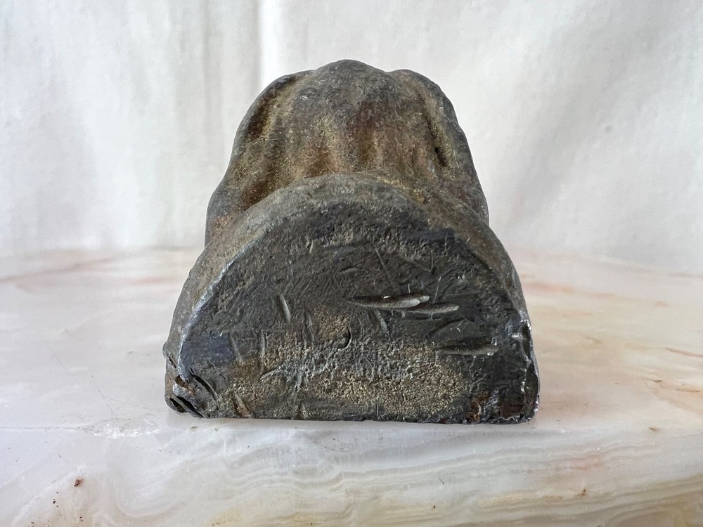 Antique Solid Bronze Bulldog Head Architectural Mount c1900