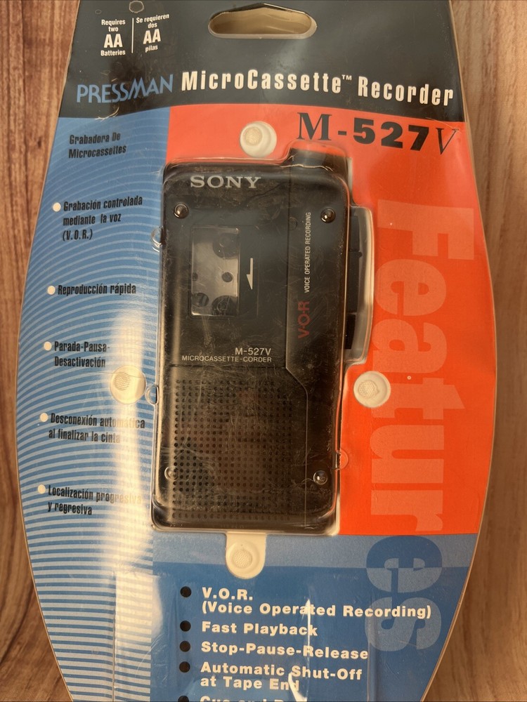 Sony Pressman Handheld Microcassette Recorder M-527V