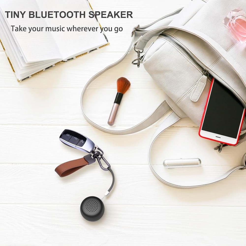 Mini Bluetooth Speaker, Small Tiny Portable 5.0 Speakers Tiny-Black