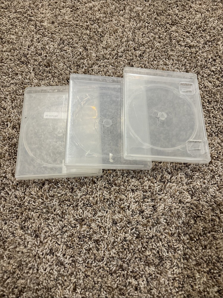 Blueray PS3 Clear DVD Disc Cases Lot 3