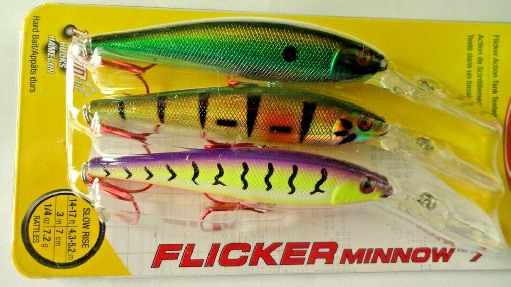 Berkley Flicker MINNOW Crankbait #7 (Select Colors) 3-PACK