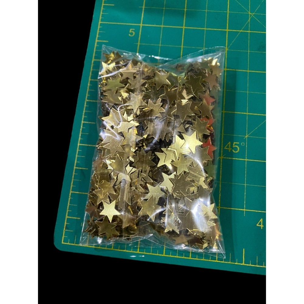 Metallic gold star glitter