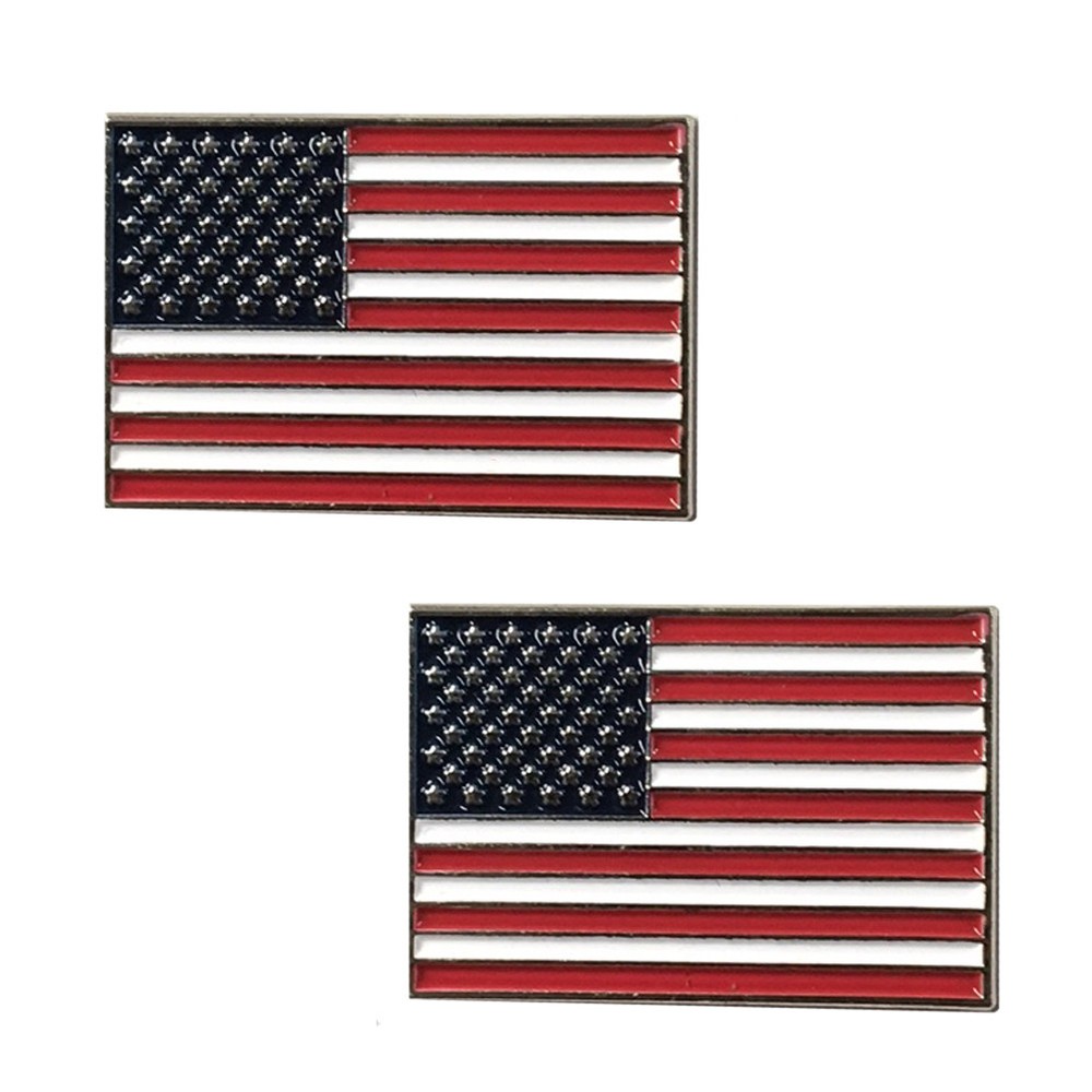 Rectangle Red White and Blue One Inch Rectangle American Flag