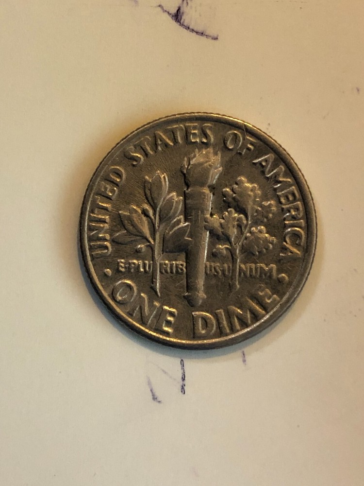 1987 P USA one Dime coin