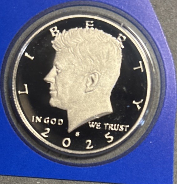 2025 S Kennedy CLAD PROOF Half Dollar Coin