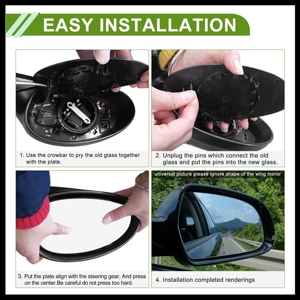 Right With Heating Mirror Glass Replacement for KIA BORREGO 2009-11