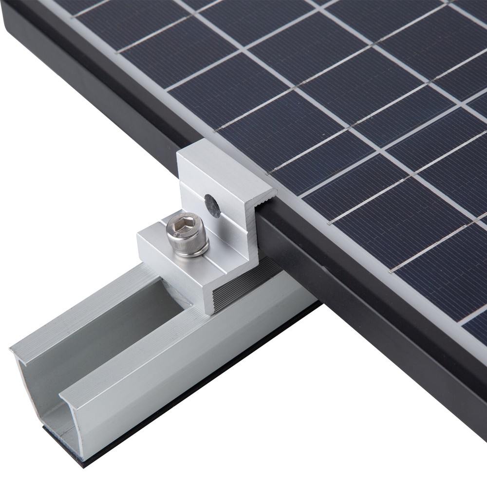 Solar Panel Mounting Fixing Kit Rail Brackets End/Mid Clamp Universal 30mm,35mm