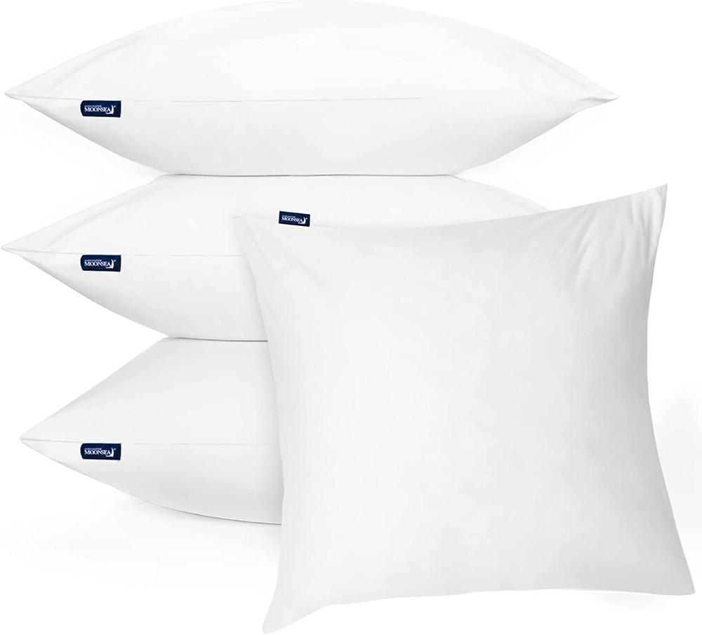 Waterproof Pillow Protector Square Throw Pillow Case Cover 22"x22" 4 Pack