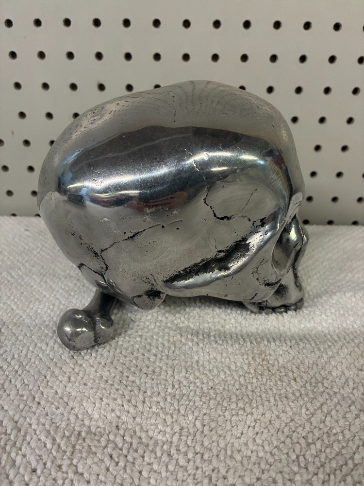 Silver Colored Skull 6"x5.5"x5" Decor