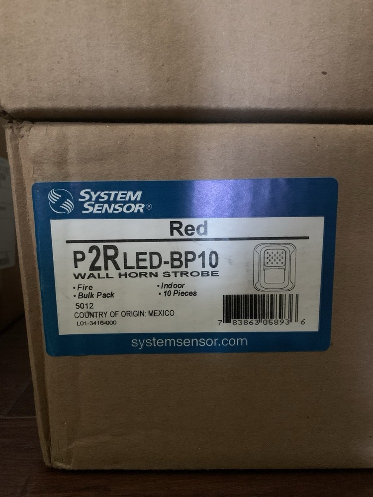 System Sensor P2RL 2 Wire Horn Strobe Sensor - Red (10) Pack