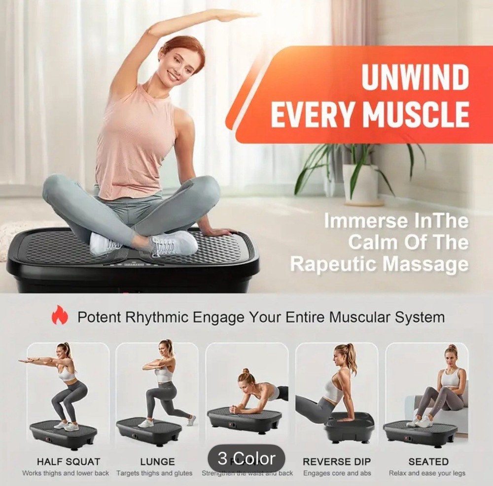 Vibration Plate Exercise Machine- Brand New Black.