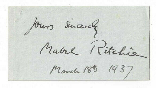 Margaret Ritchie Signed Clip 1937 / Autographed Opera Singer
