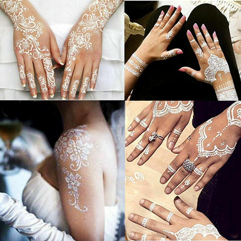 Golecha White Henna Mehandi Cones Temporary Tattoo - 2 Cones