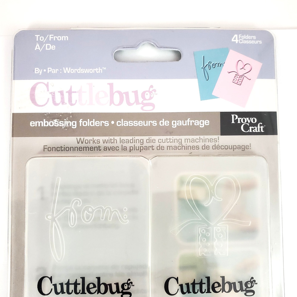 2006 Cuttlebug-Provocraft-Embossing Folders-To/From 4pc