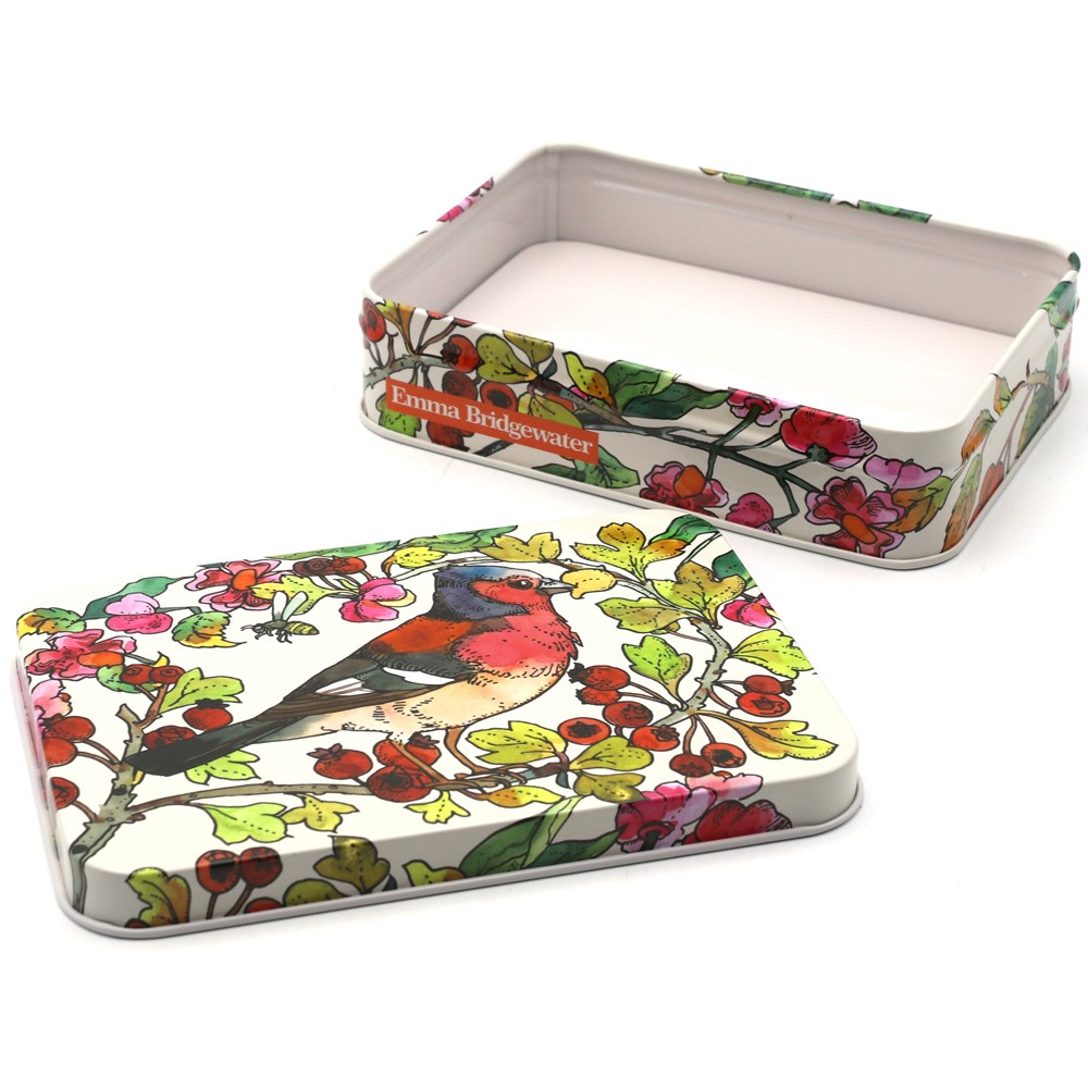 Emma Bridgewater Storage Tin Birds in The Hedgerow Small Rectangular Shaped