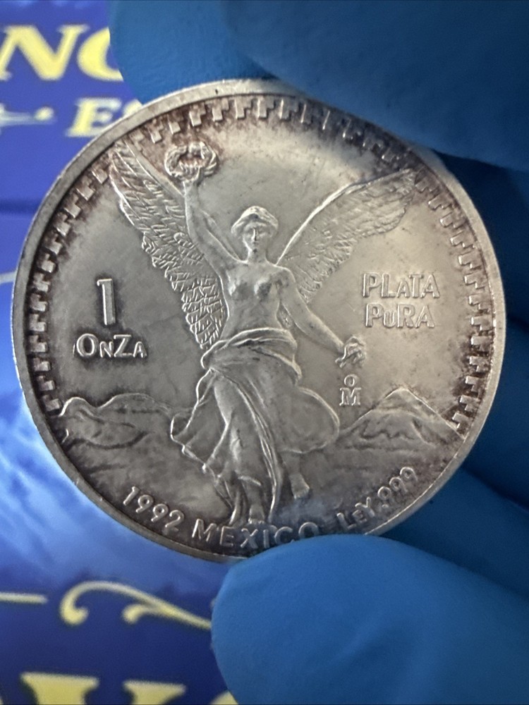 1992 Toned Mexico Libertad Silver