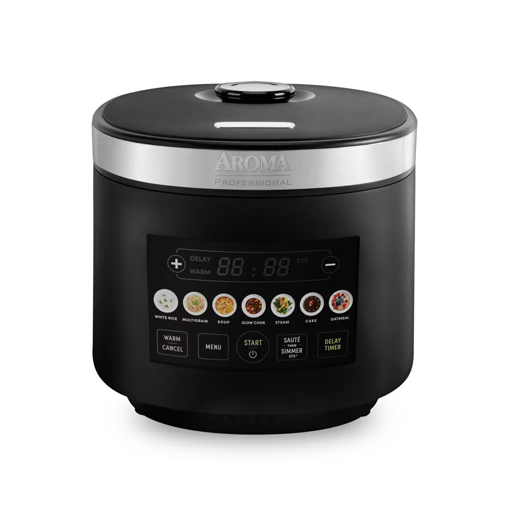 Aroma 20 Cup Digital Rice Cooker Black