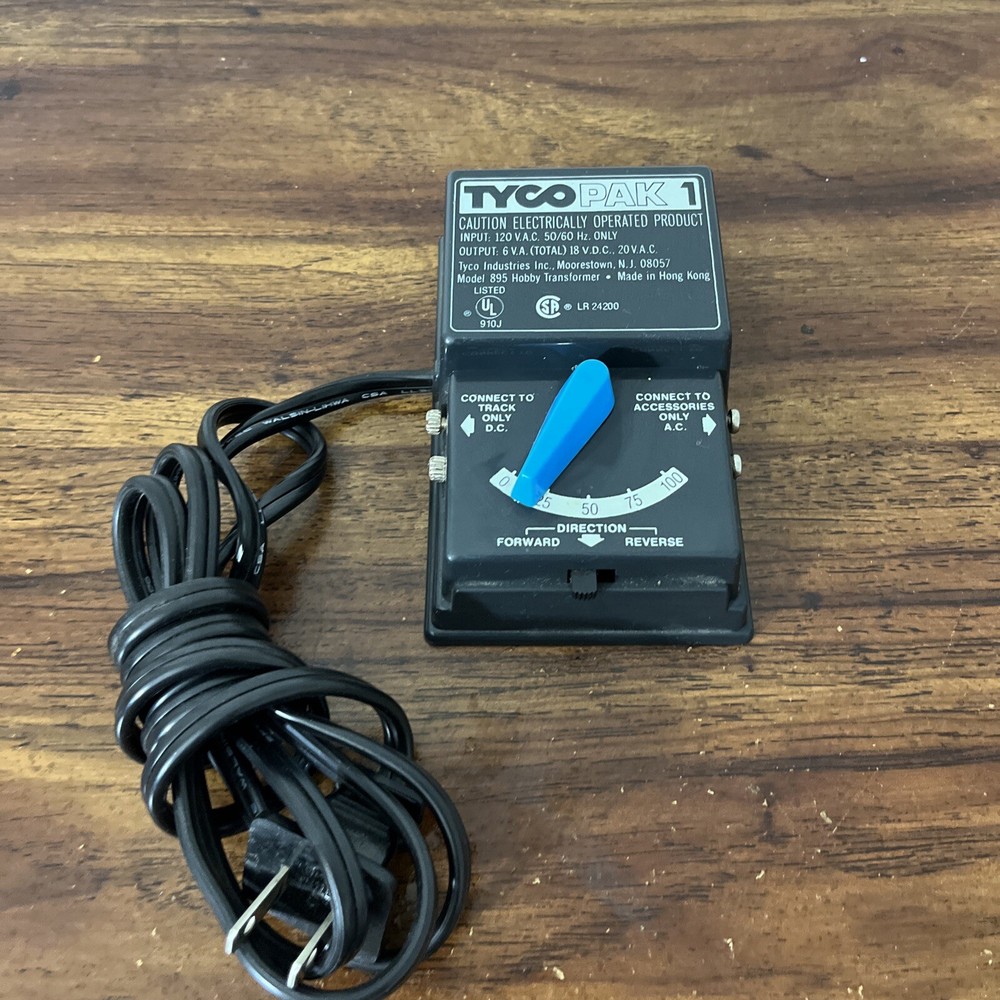 Tyco Pak 1 Model 895 Train Transformer Controller Forward Reverse Directional