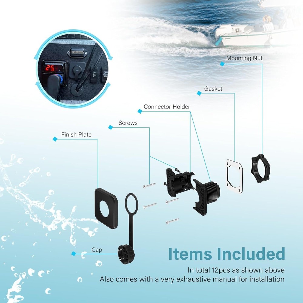 for LiveScope™ Bulkhead Connector Kit | Fish Finder Sonar System