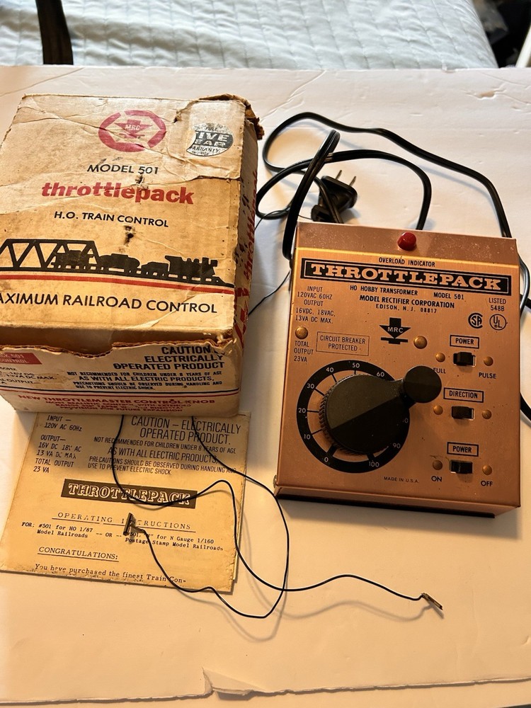 Vintage MRC Throttlepack #501 HO Train Control Train Transformer Model Railroad