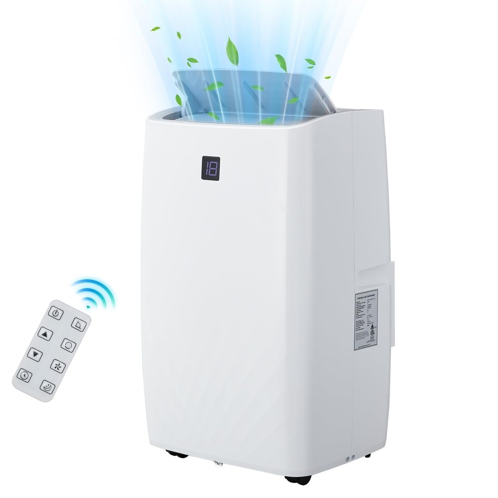 Versatile Portable Air Conditioner 14000 BTU Cooling Dehumidifier Fan Sleep Mode