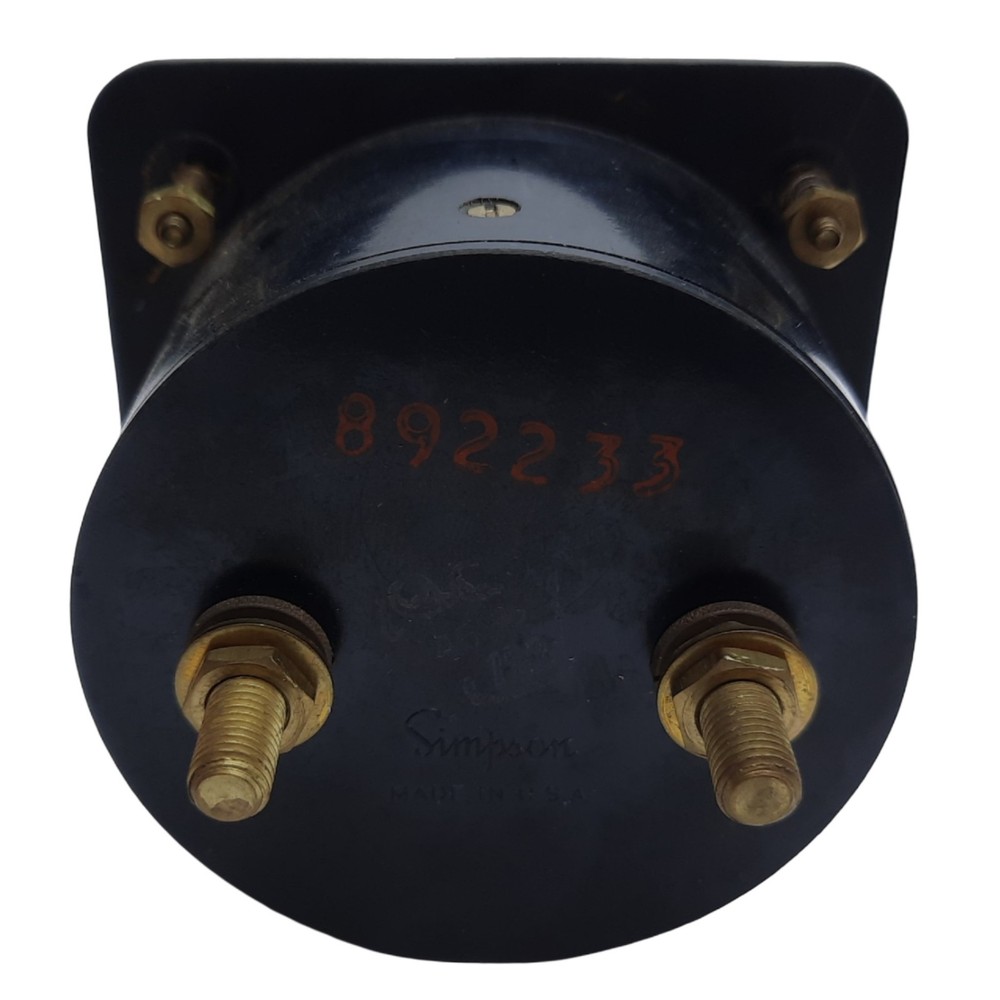 Simpson Electric 01190 Rectangular Style Analog Panel Meter Model 57, 0-25V AC