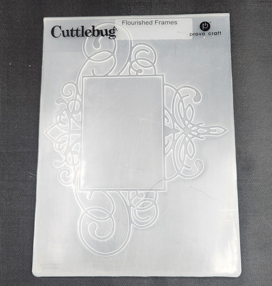 Cuttlebug Flourished Frame Embossing Folder Retired 2012 Gently Used