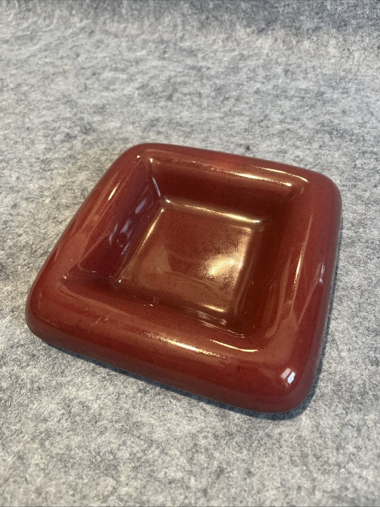Haeger #2176 Maroon Planter Under Plate