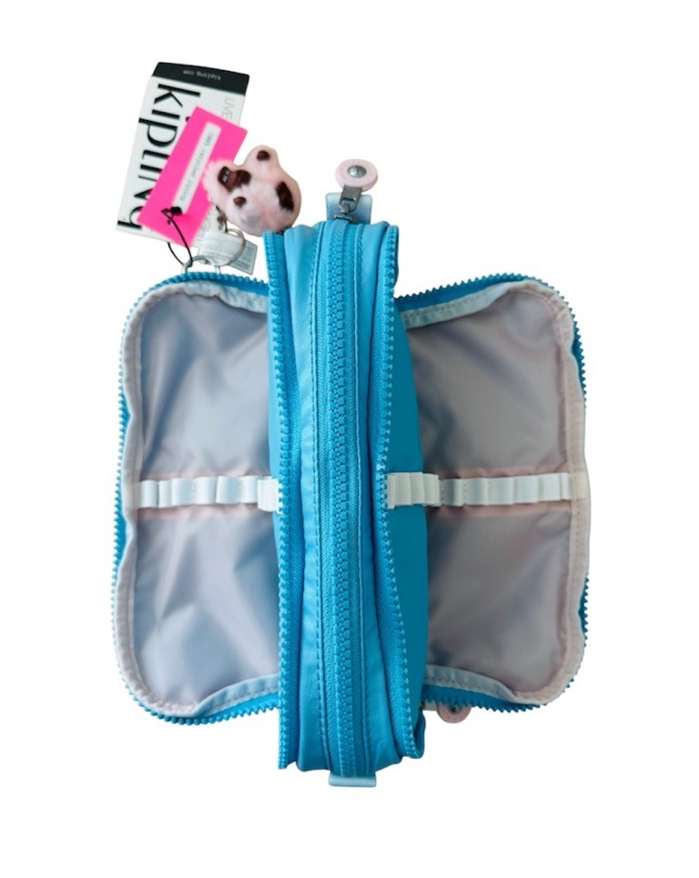 Kipling GITROY Metallic Pencil Cosmetic Case Accessories Sea Blue