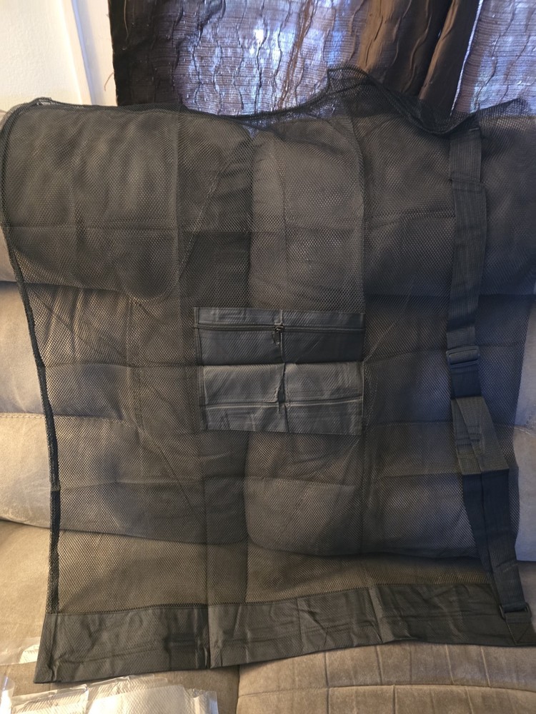 Black Mesh Sports Backpack Drawstring NEW