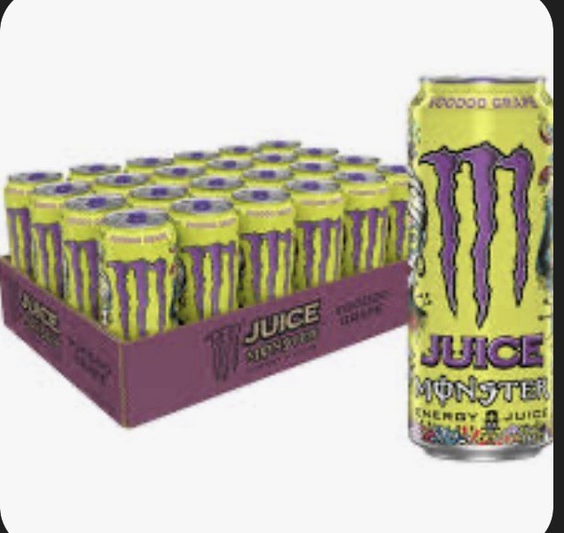 Monster 16 oz cans Energy Drink VOODOO Grape 24 Pack