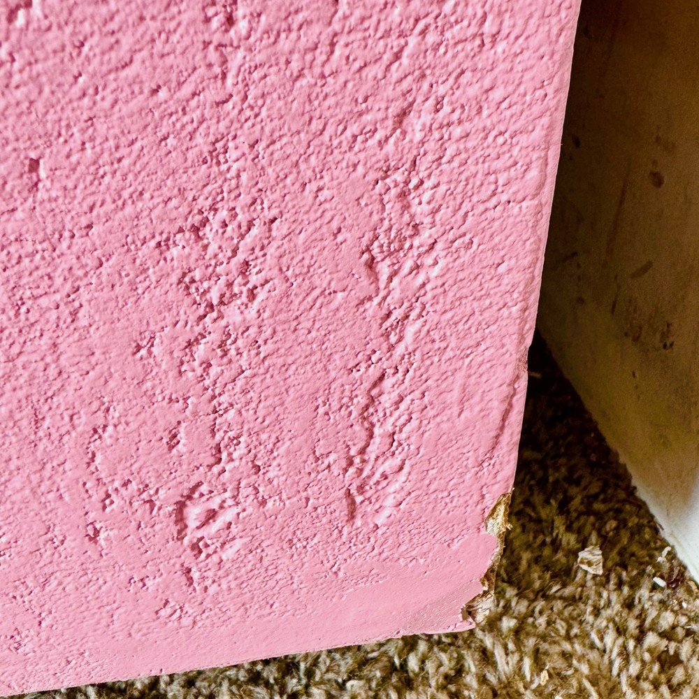 Postmodern Pink Stucco Finished Credenza