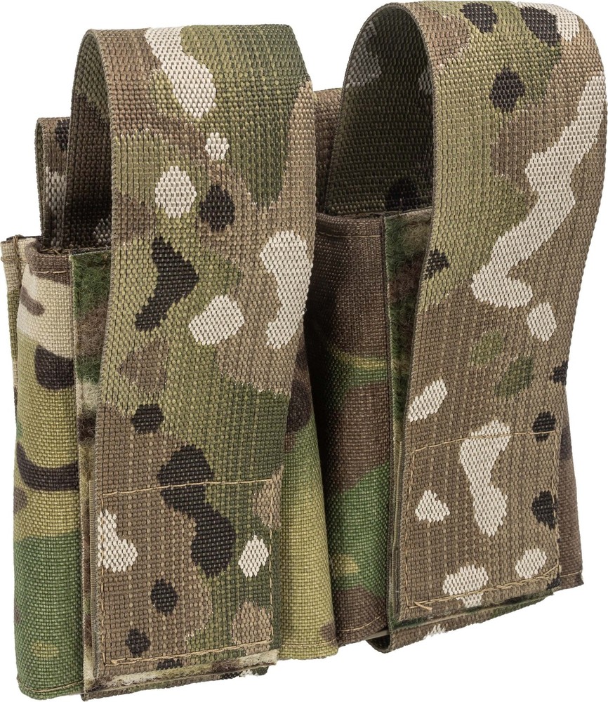 TRYBE Tactical Covered Double Magazine Pouch, Multi Cam, 22HRC2MC