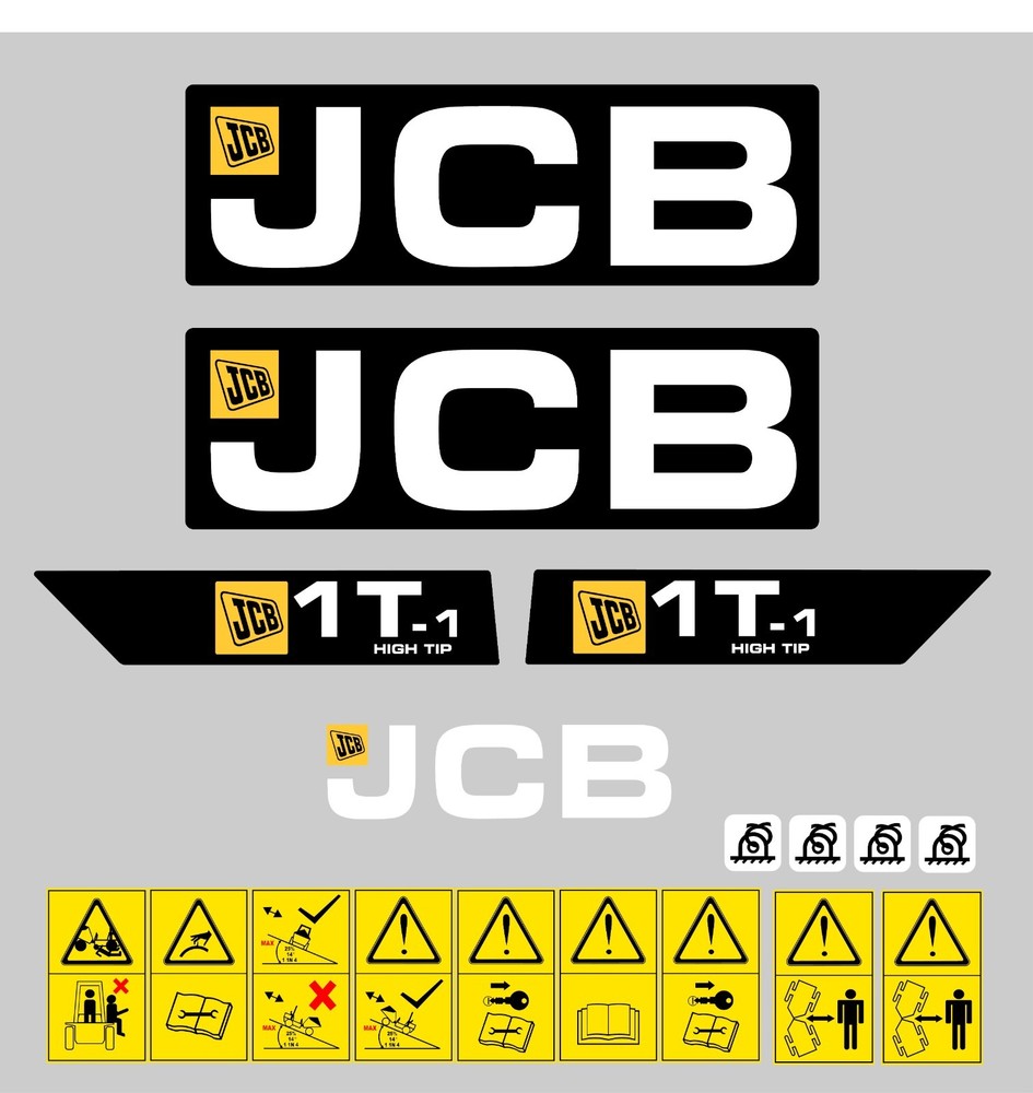 JCB 1T-1 DUMPER DECAL STICKER SET