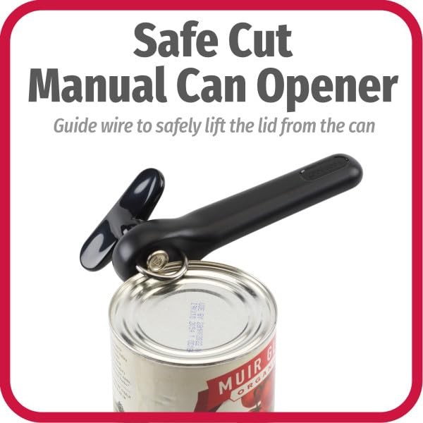 Good Cook Can Opener, Safe Cut Manual no Sharp 1 Pack, Black
