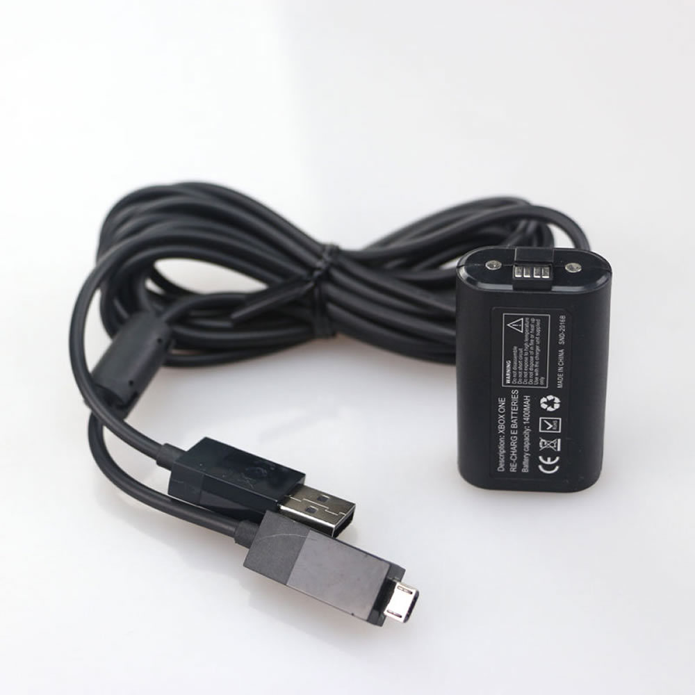 Rechargeable Battery Pack for Xbox One S Wireless Controller + USB Cable