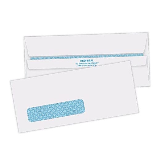 #10 Left Window Security Tinted Envelopes with a Self Seal Closure 500 per Box