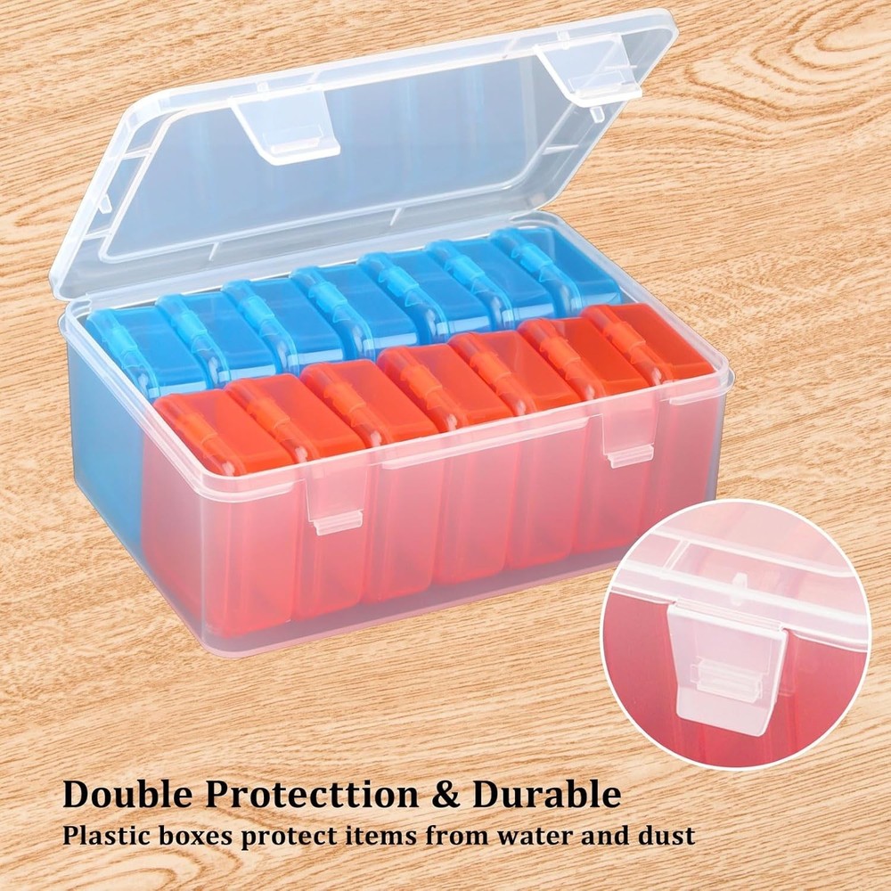 Organize with Style: Mini 15-Piece Bead Storage Set - Clear Plastic Containers