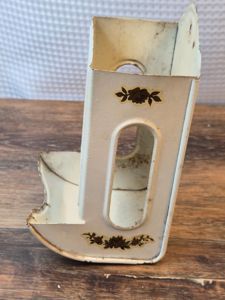 Vintage metal matchbox holder