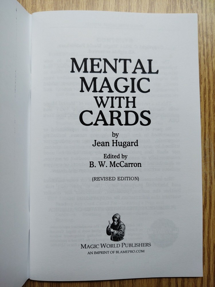 Mental Magic with Cards by Jean Hugard