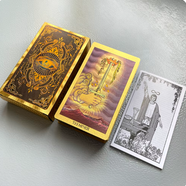 Карты Таро Russian version Gold Foil classic rider tarot cards deck Present Box