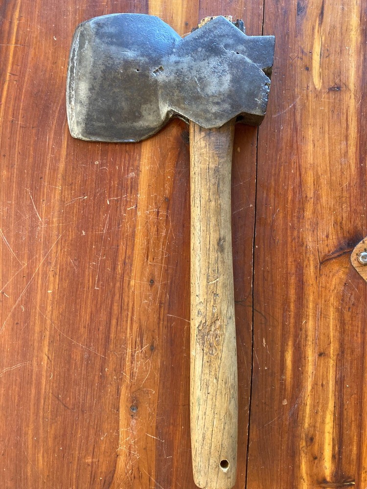 Antique Single Bevel Side Axe - Blacksmith Forged